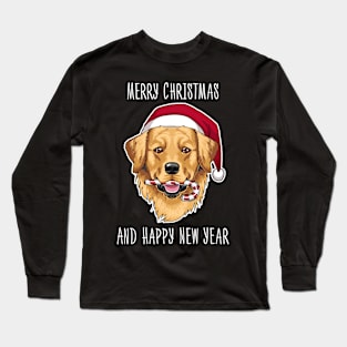 Merry Xmas for golden retriever lover Long Sleeve T-Shirt